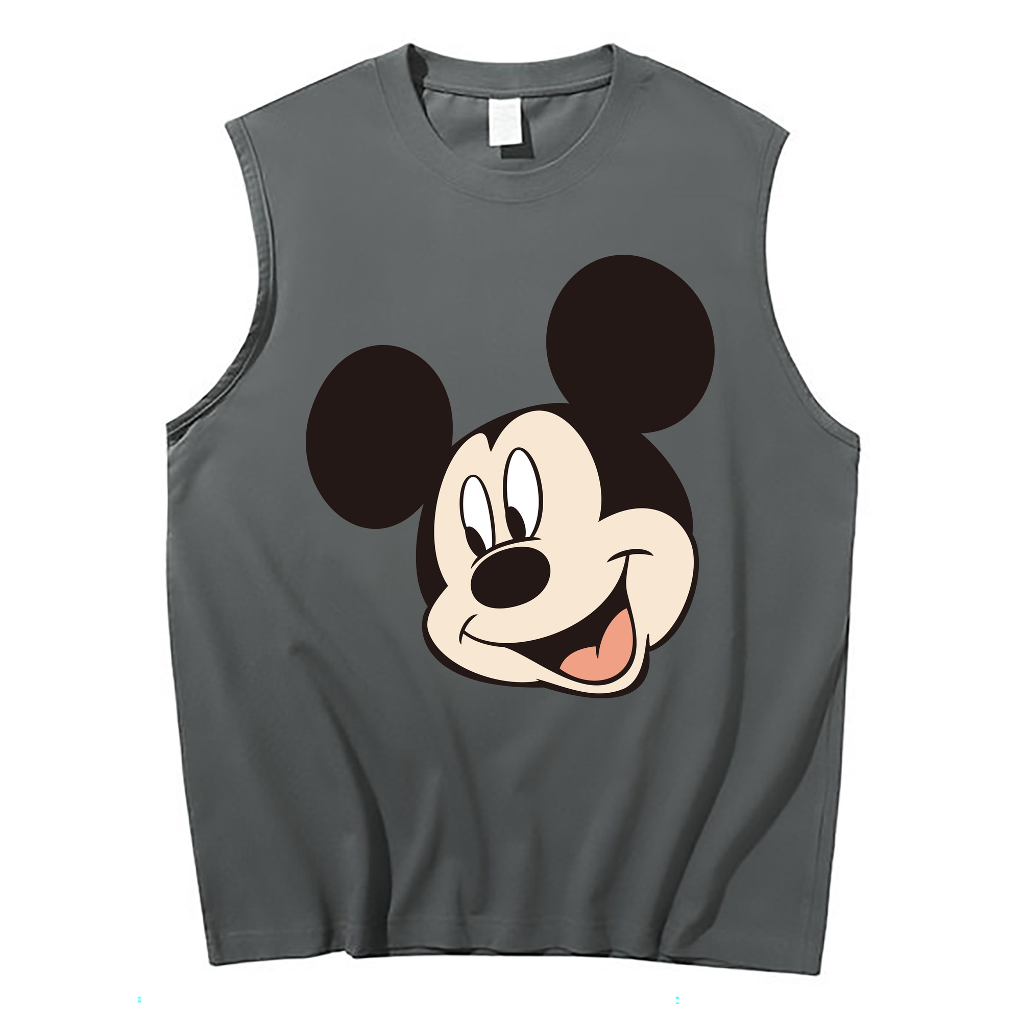 ミッキーマウス Mickey Mouse コットン100％タンクトップ（フロントプリント）